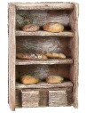 Estante de madera con pan cm 6,5x3x10 h Mundo Belenes