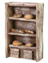 Estante de madera con pan cm 6,5x3x10 h Mundo Belenes