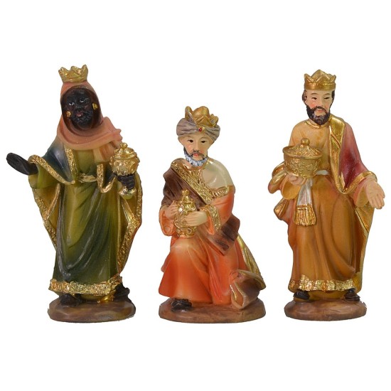 Set 11 statue con Natività 7 cm in resina