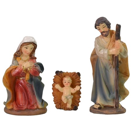 Conjunto de 11 estatuas con Natividad de 7 cm en resina
