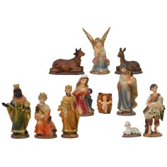 Conjunto de 11 estatuas con Natividad de 7 cm en resina 2