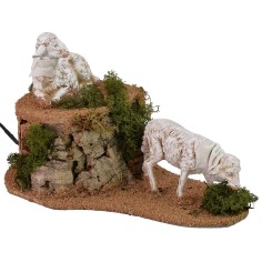 Due pecore in movimento serie 30 cm Fontanini pecora, serie 2