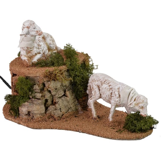 Due pecore in movimento serie 30 cm Fontanini