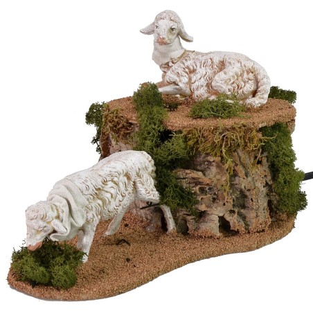 Due pecore in movimento serie 30 cm Fontanini pecora, serie