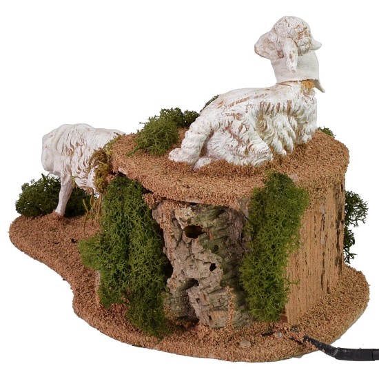 Due pecore in movimento serie 30 cm Fontanini pecora, serie