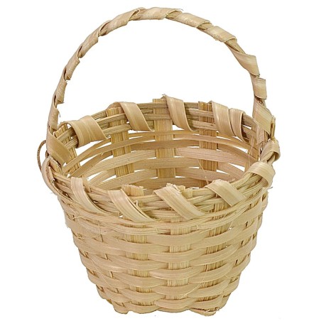 Cesto con manico in vimini cm ø 4x5,5 h cesto, altezza, vimini