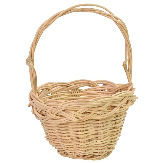 Cesta con asa de mimbre cm ø 5,5x8 h altura, mimbre, cesta