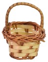 Cesto bicolore in vimini cm 7x5,5x6,5 h altezza, vimini, cesto