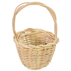 Cesto con manico in vimini cm ø 4x6,5 h manico, vimini