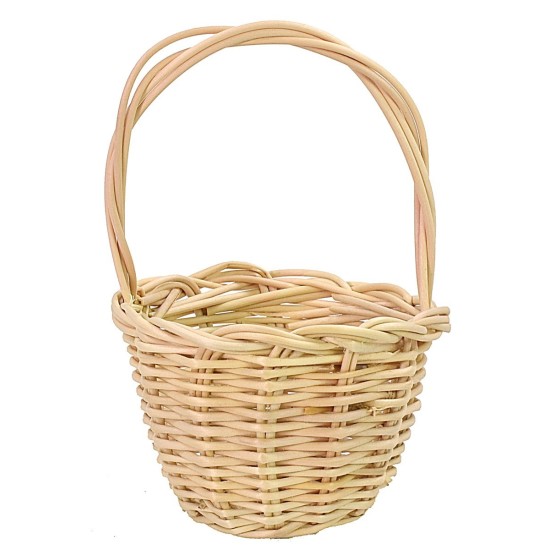 Cesto con manico in vimini cm ø 4x6,5 h