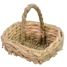 Cesto basso in vimini con manico cm 6x4,5x5,5 h