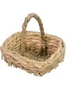Cesto basso in vimini con manico cm 6x4,5x5,5 h altezza