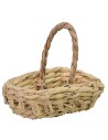 Cesto basso in vimini con manico cm 6x4,5x5,5 h altezza