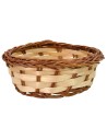 Cesto bicolore basso in vimini cm ø 9,5x4 h cesto, vimini