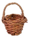 Cesto in vimini scuro con manico cm ø 4,5x4,5 h manico