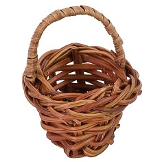 Cesto in vimini scuro con manico cm ø 4,5x4,5 h manico