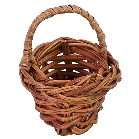 Cesta de mimbre oscuro con asa cm ø 4,5x4,5 h asa