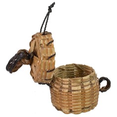 Cesta con coperchio in vimini cm ø 4,5x6,5 h coperchio, vimini 2