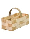 Rectangular basket with wicker handle cm 4,1x2,1x2,7 h