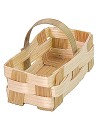 Rectangular basket with wicker handle cm 4,1x2,1x2,7 h