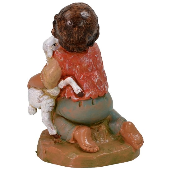 Niño arrodillado con cordero serie 30 cm Fontanini Mundo
