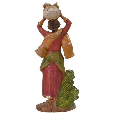 Woman with hen on head 19 cm Fontanini