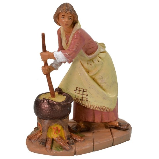 Donna con pentolone 19 cm Fontanini Mondo Presepi