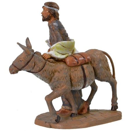 Pastor con burro 19 cm Fontanini Mundo Pesebres