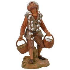 Vecchio con cesti 19 cm Fontanini Mondo Presepi