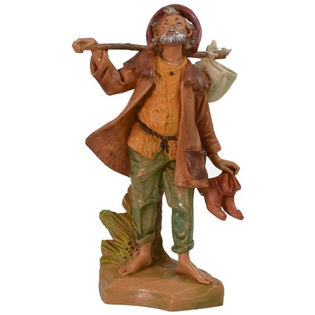 Caminante con fardo 19 cm Fontanini Mundo Pesebres