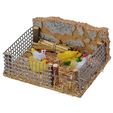 Recinto con galline cm 12x10x5,5 h