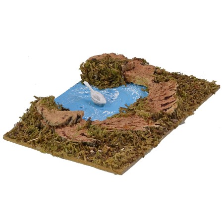 Laghetto fine fiume cm 15x11x2 h consigliato, statue, laghetto