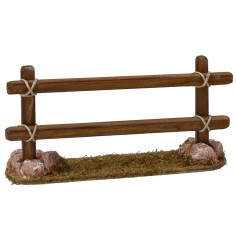 Staccionata in legno con pietre cm 13x3x6,5 h