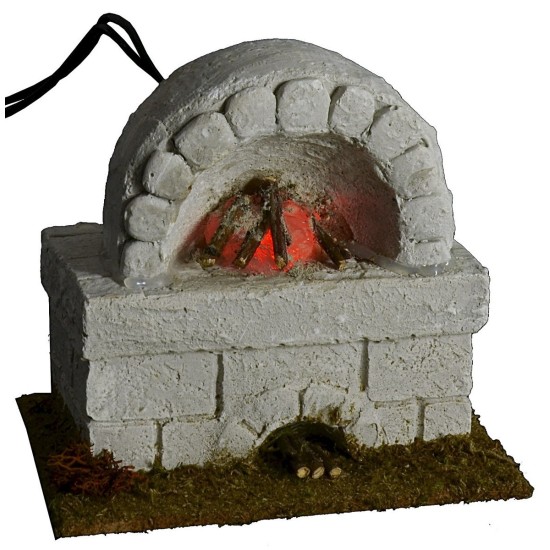 Horno con fuego funcionando cm 10,5x8x10 h horno, funcionando.