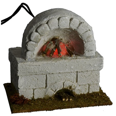 Horno con fuego funcionando cm 10,5x8x10 h horno, funcionando.