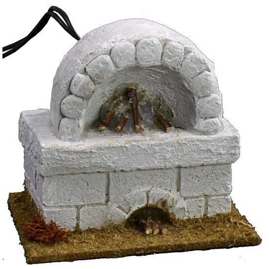 Forno con fuoco funzionante cm 10,5x8x10 h forno, funzionante