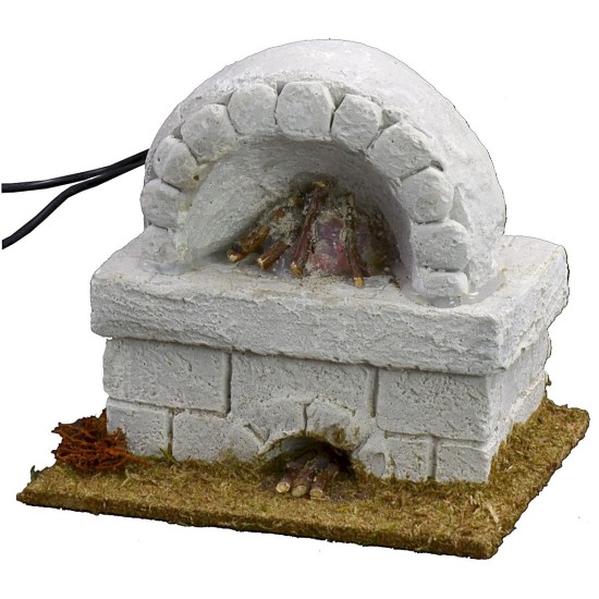 Horno con fuego funcionando cm 10,5x8x10 h horno, funcionando.