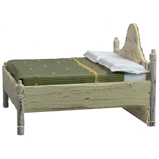 Letto matrimoniale in legno bianco cm 12x13,5x10 h