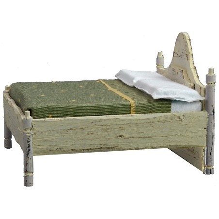 Letto matrimoniale in legno bianco cm 12x13,5x10 h legno