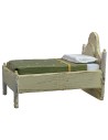 Cama individual de madera blanca cm 8x13,5x10 h