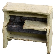 Fregadero blanco cm 10,5x5x10 h blanco, madera, altura 2