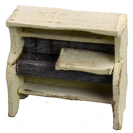 Fregadero blanco cm 10,5x5x10 h blanco, madera, altura