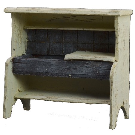 Lavello bianco cm 10,5x5x10 h bianco, legno, altezza