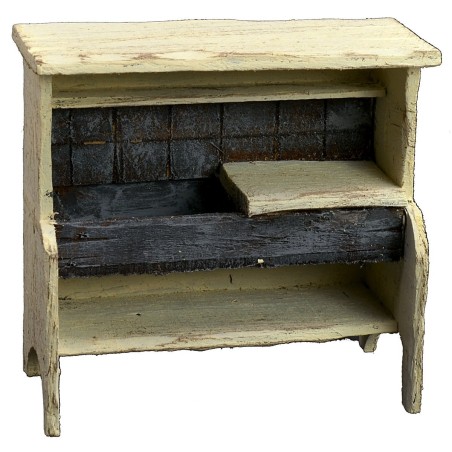 Lavello bianco cm 10,5x5x10 h bianco, legno, altezza