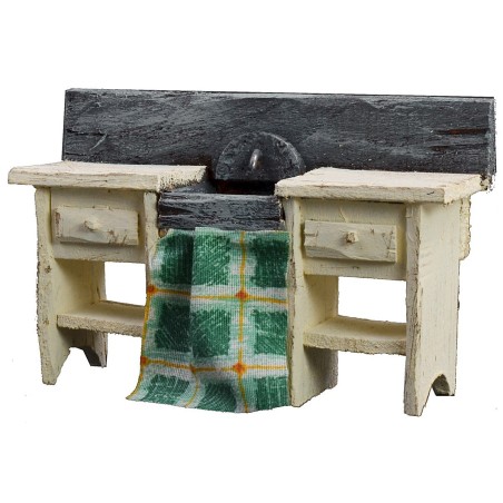 Lavandino in legno bianco cm 13x4x8 h legno, statue, altezza