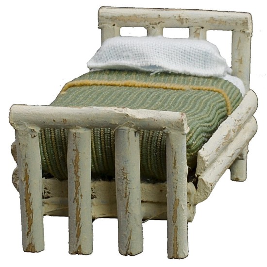 Single white bed cm 4,5x7x4 h recommended, single, statues