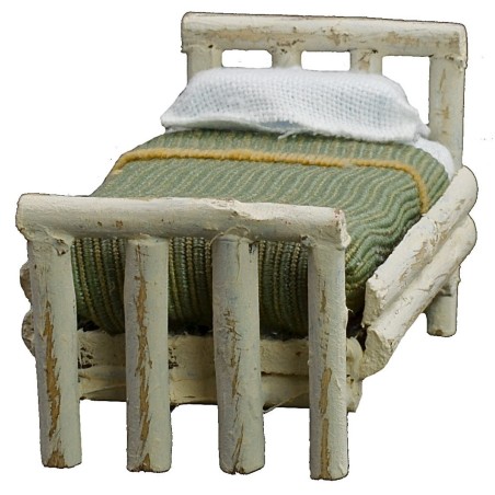 Single white bed cm 4,5x7x4 h recommended, single, statues