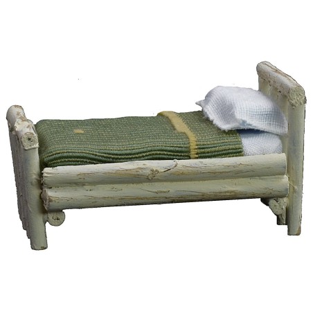 Letto bianco ad una piazza cm 4,5x7x4 h consigliato, statue