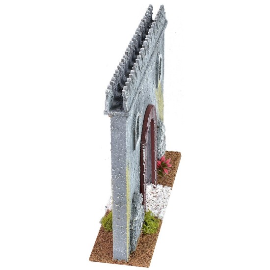 Muralla con portal de 22x6x19 cm de altura, muralla.