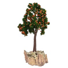 Árbol de naranjas con base de 4x4x13 cm de altura, base, árbol, estatuas.